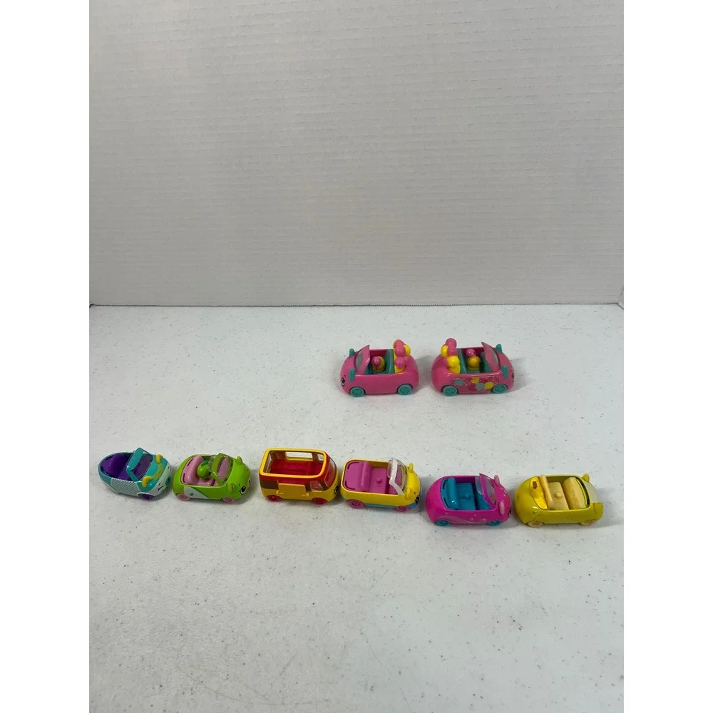 Shopkins Cutie Cars Lot 8 Moose Toys & Happy Meal Mini Vehicles Pink